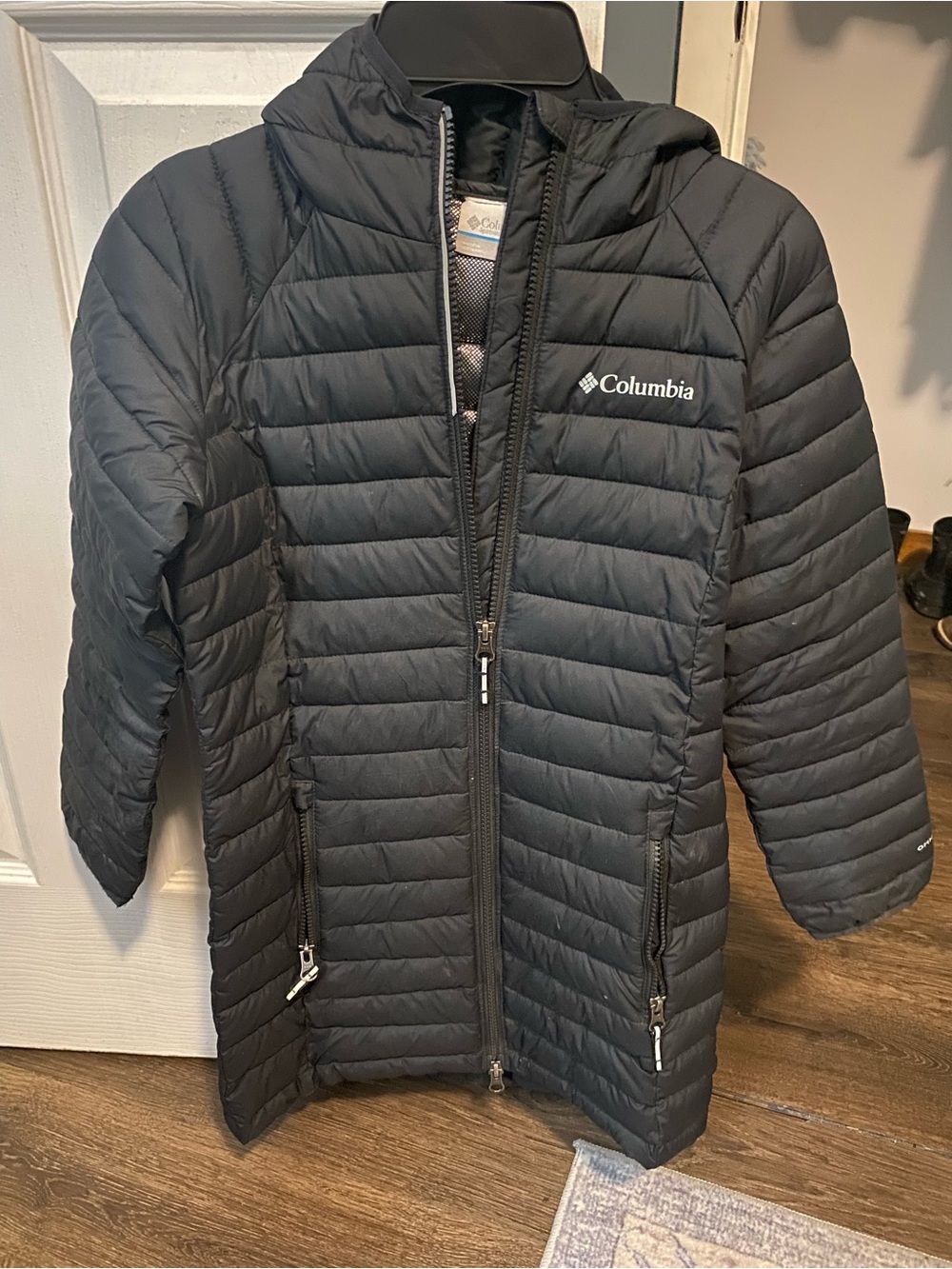Columbia Kids Black Quilted Packable Puffer Jacket with Hood